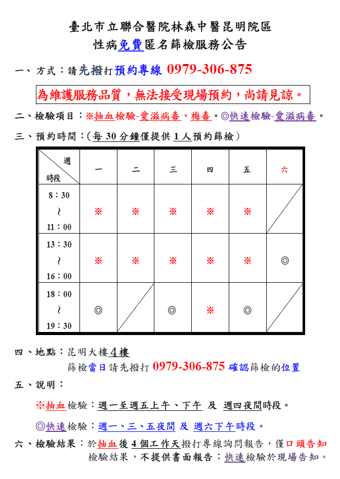 昆明免費匿篩