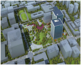 內湖科技園區產業支援設施BOT開發案建物模擬圖