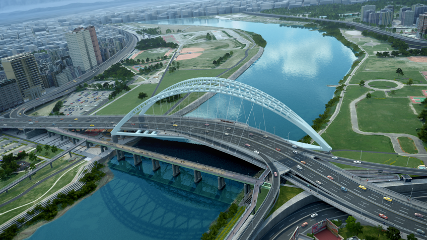 全區橋型設計模擬圖