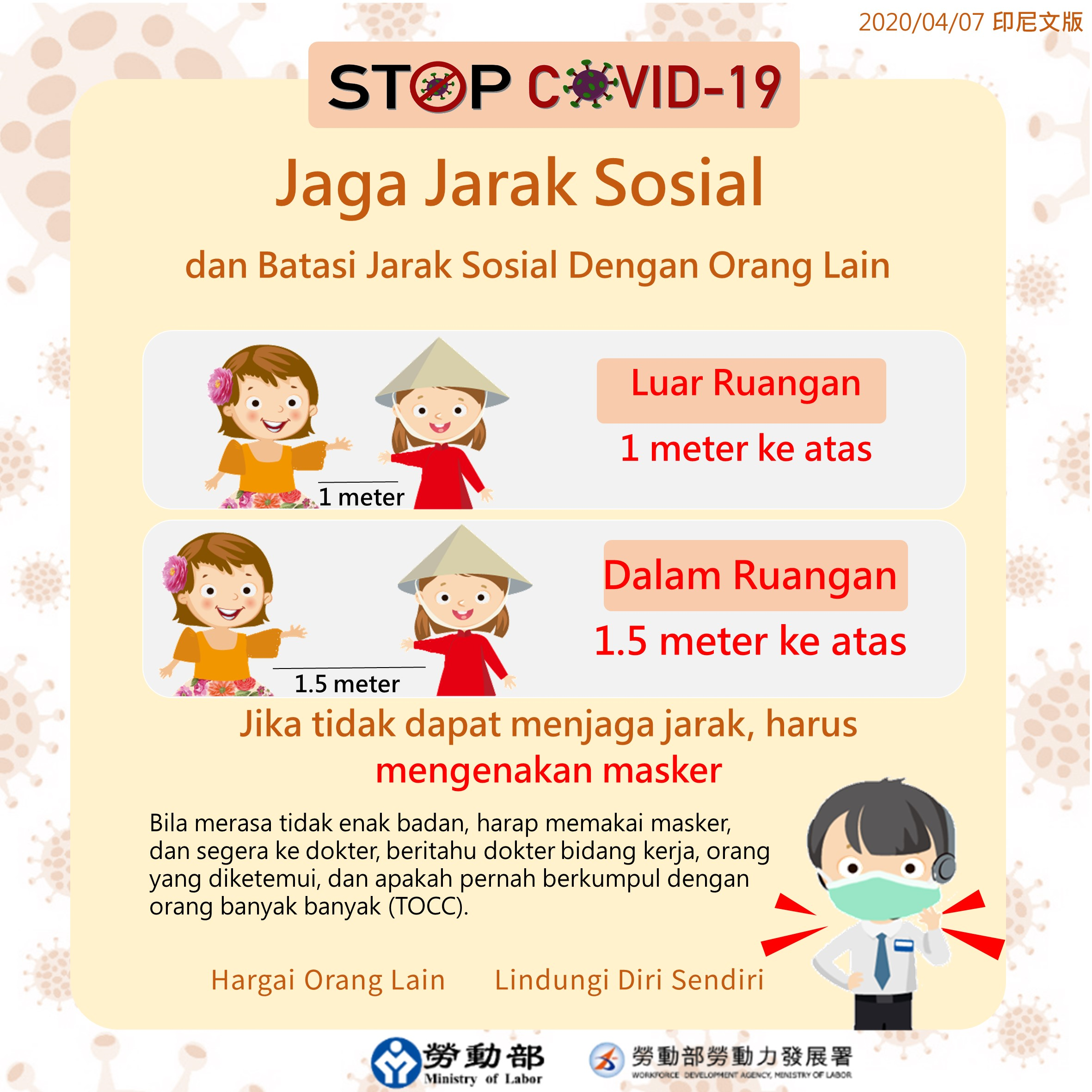 Situs Imigran Baru Di Taipei Versi Indonesia Info Penanganan Pandemi Covid 19 Jaga Jarak Sosial 4 10