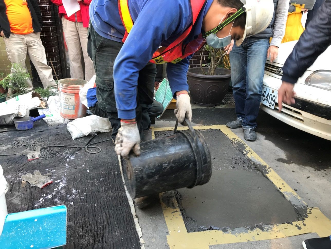 圖5 樹脂水泥填補材料示範