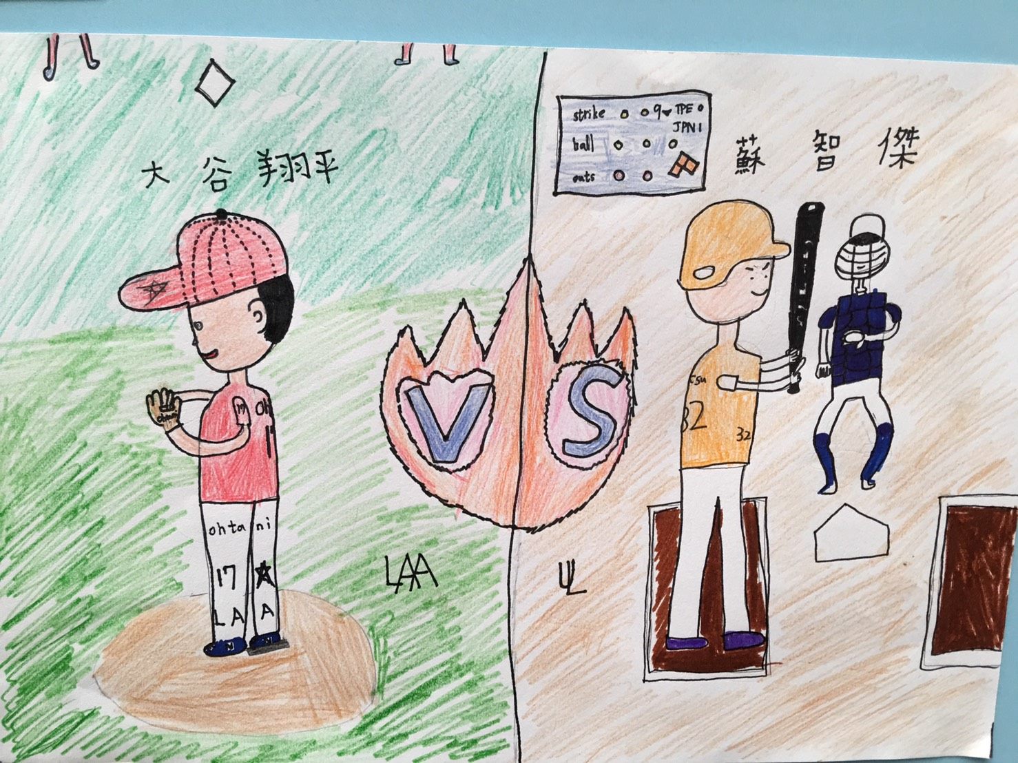 107年度台北探索馆小志工研习营的作品呈现小朋友们心目中的棒球英雄