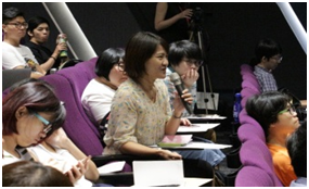 7月場次，現場來賓與講師周佑洋互動討論「現場演出對音樂產業的影響」
