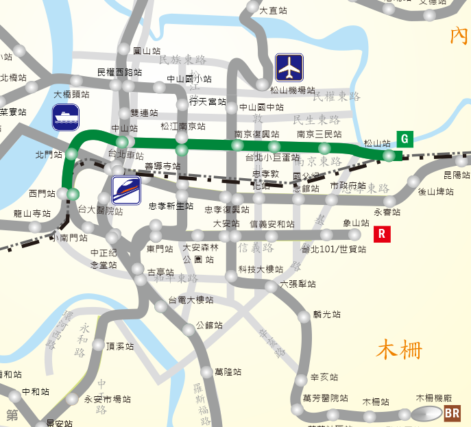 松山線路網圖