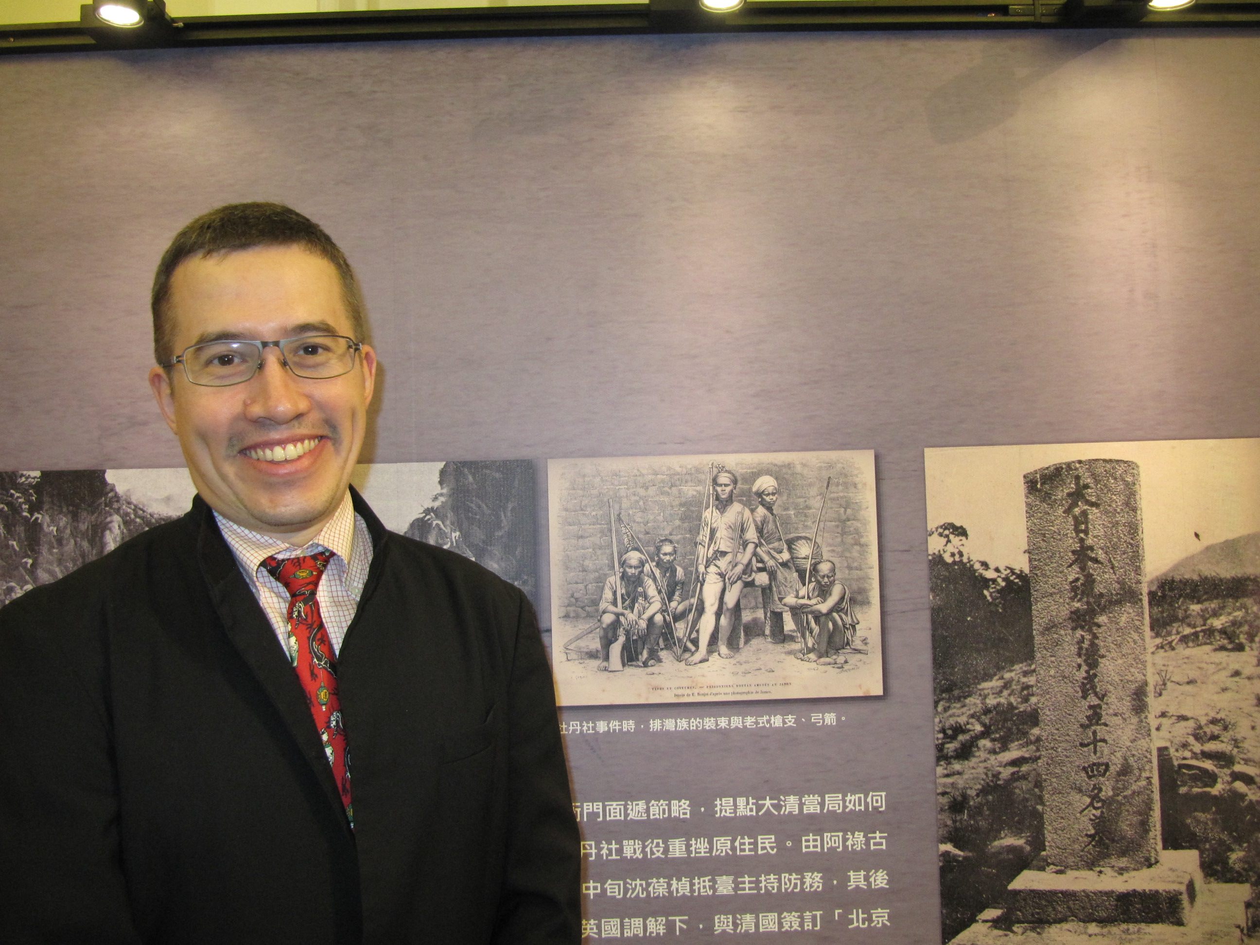 Guillaume Delvallee, deputy director of the French Office in Taipei, says the exhibition shows the evolution of the European understanding of Taiwan