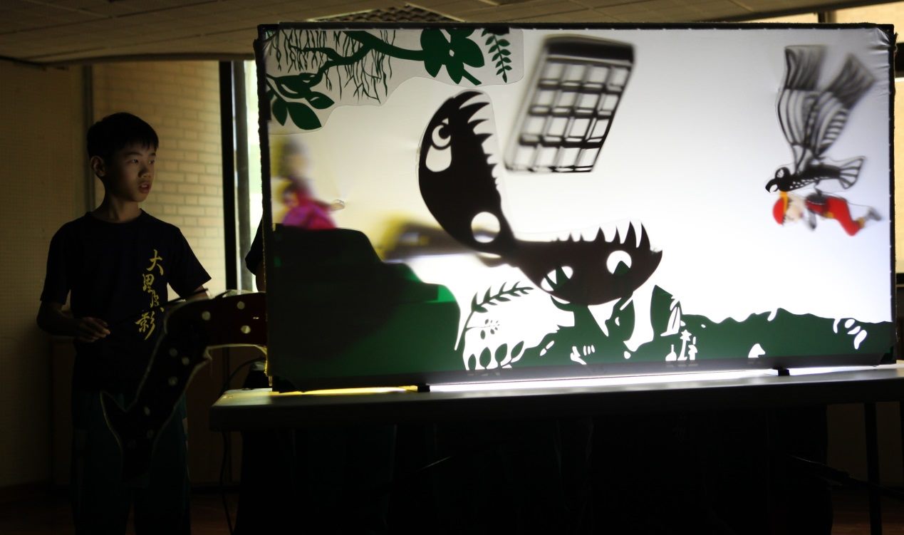 “A Journey with Granny” is a family-friendly musical combining real actors with shadow puppets.
