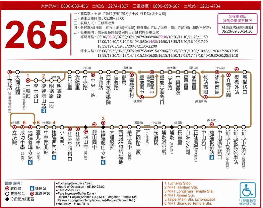265-大南汽車路線圖