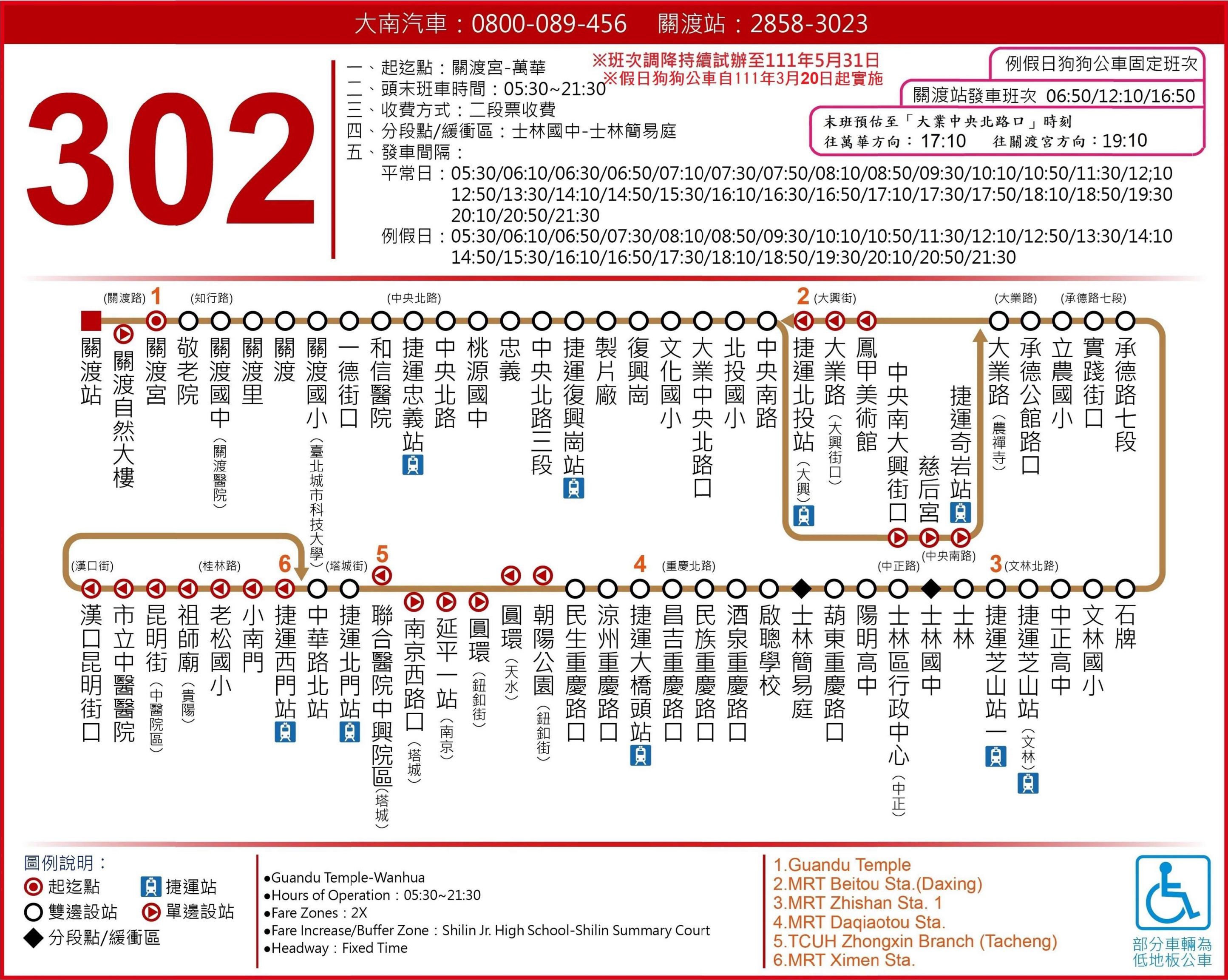 302-大南汽車路線圖