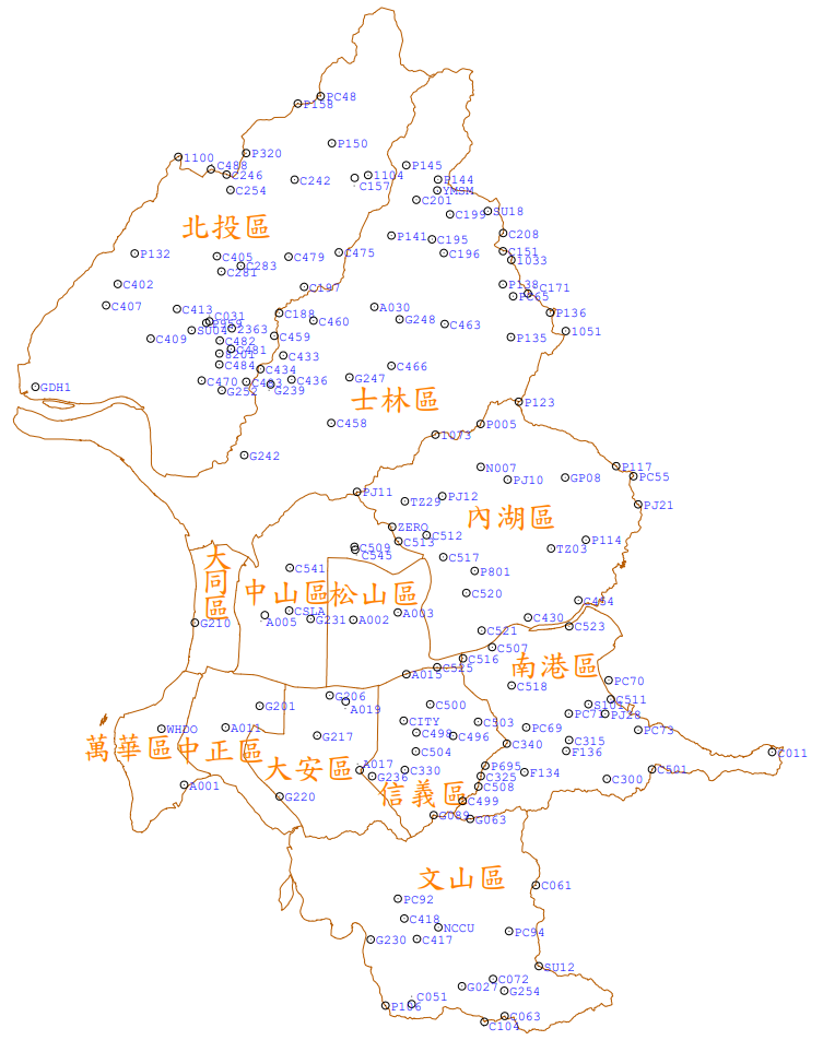 圖四：全臺北市加密點分布圖