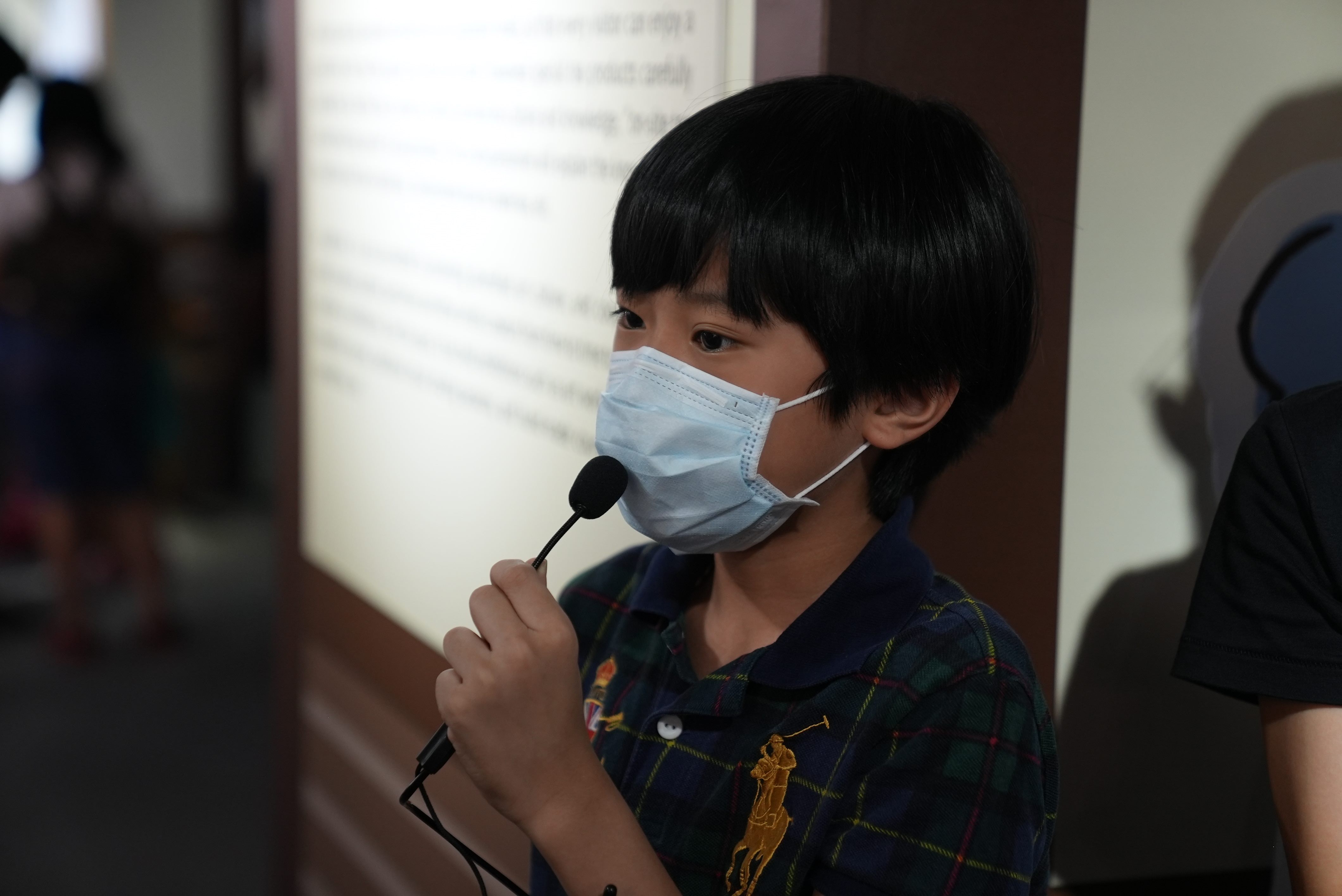 太平國小五年級蔡榮堉小朋友分享了「八拾捌茶輪番所」建築修復的過程
